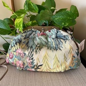 Vintage Neiman- Marcus tapestry shaulder purse